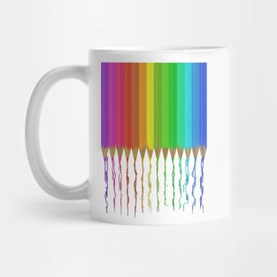 Melting Rainbow Pencils Mug